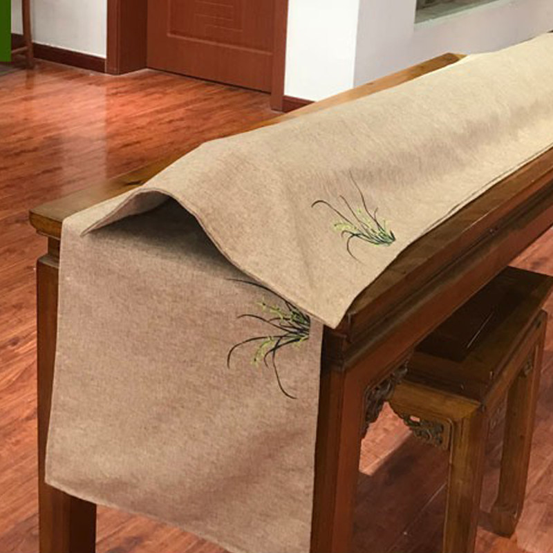 棉麻古琴层桌旗盖布手感柔软舒适透气性防尘古琴囊琴坐垫