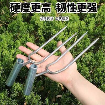 手持松土两齿叉园艺神器种菜养花施除草工具松土破土神器