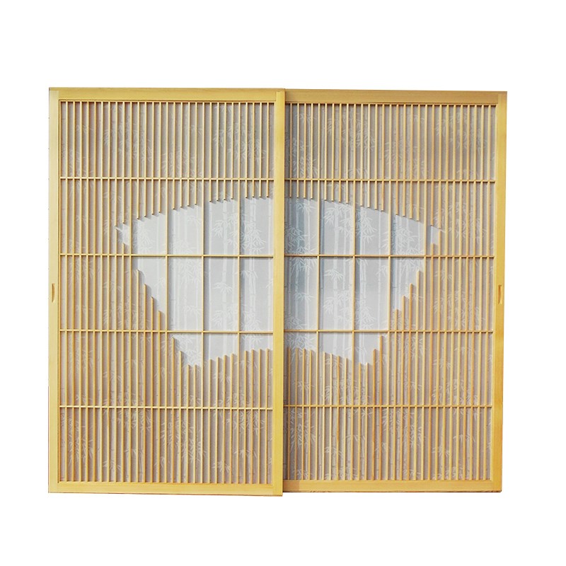 日式推拉门格子门隔n断墙屏风固定门定制吊轨门无轨拉门实木日式