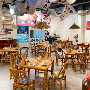 竹椅子家用阳台庭院老式 新中式 怀旧竹编椅户外地摊餐桌椅靠背椅