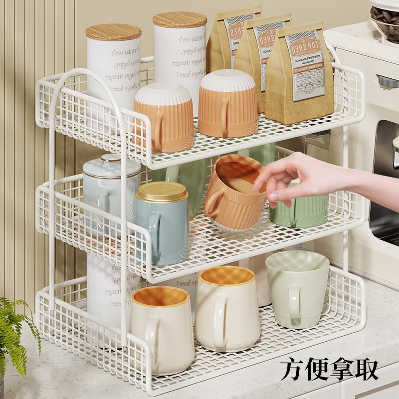 杯架置物架客厅桌面多层小型水杯茶杯茶具收纳层架家用咖啡杯整理