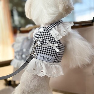 超小号幼猫幼犬衣服牵引绳小狗专用小体犬约克夏超小体背心式背带