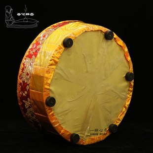 佛堂莲花拜垫实木跪垫家用磕头垫子圆形加厚绣花寺庙拜椅实木拜凳