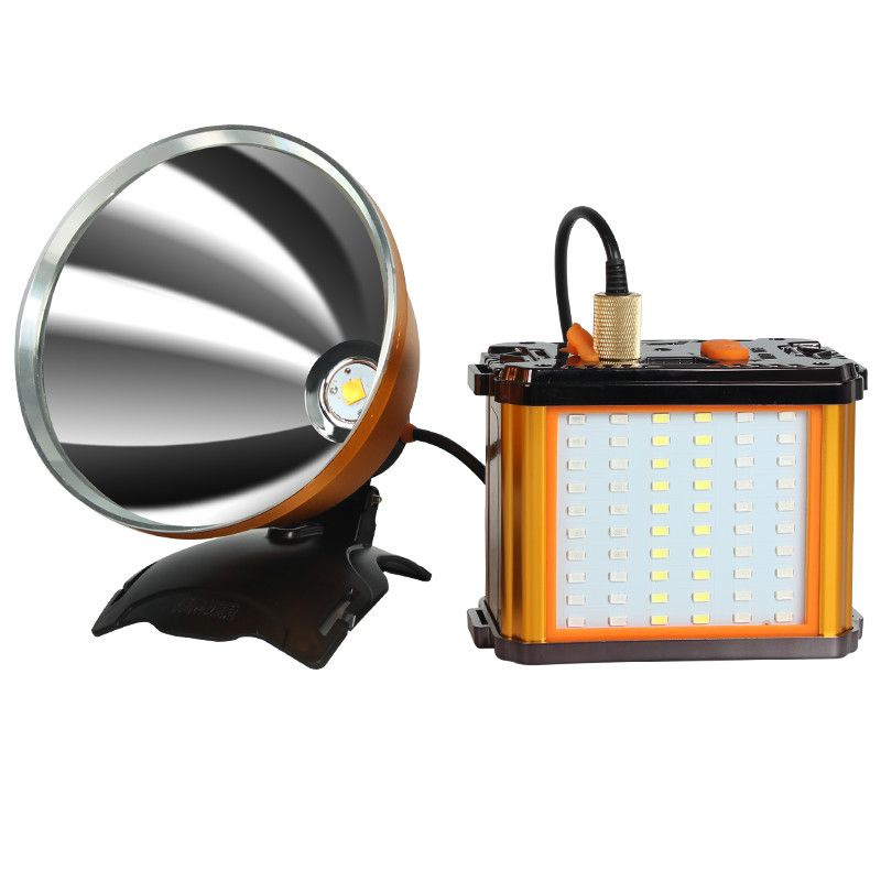 山拓强光头灯矿灯可充电远射12-18锂电P70P90头戴式夜钓户外