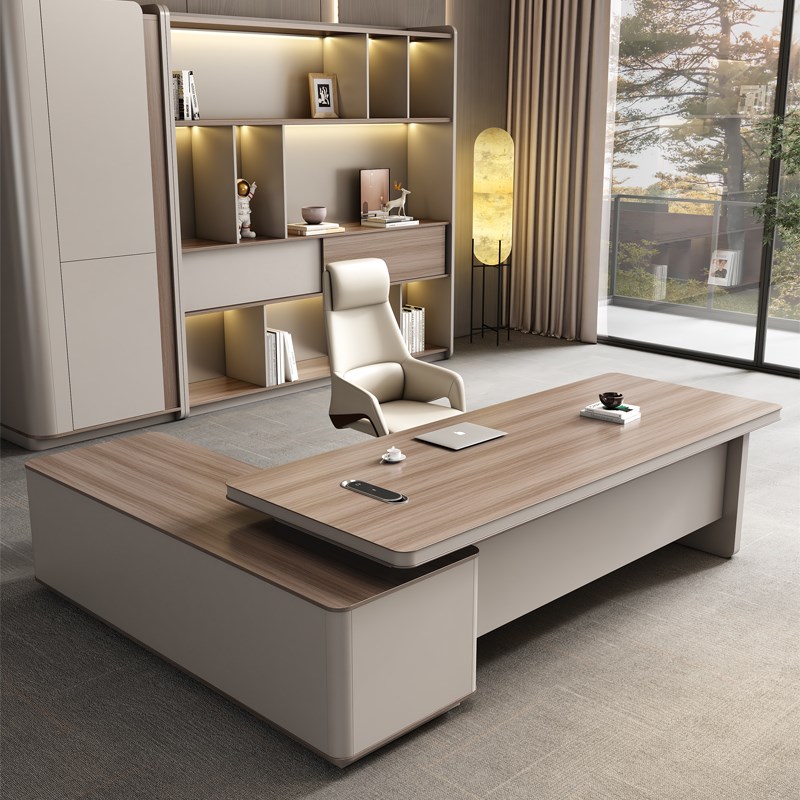 老板办公桌简约现代领导办公室桌轻奢办公桌椅总裁桌老板桌