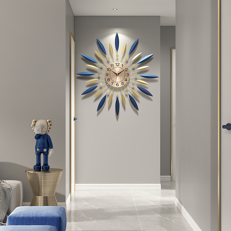 静音石英钟表简约挂钟客厅个性创意轻奢欧式现代时尚W时钟卧室家