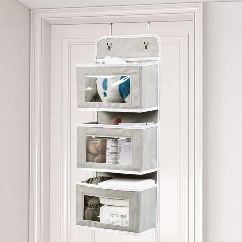 门后收纳挂袋家用宿舍便携衣物杂物多层置物收纳壁U挂式收纳储物