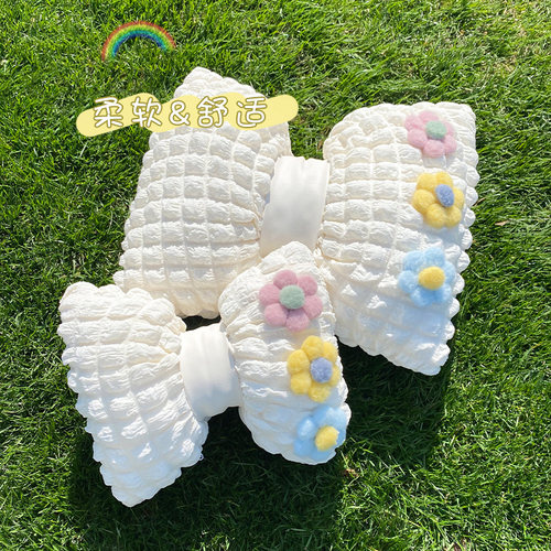 汽车腰靠护腰靠垫卡通可爱造型创意车载花朵泡泡头枕舒适车内用品