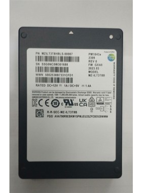 PM1643A 3.84T  SAS 零通电