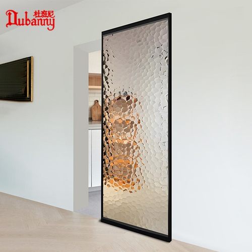 幽灵门卫生间悬浮门玻璃推拉移门镜子门厕所无轨道铝合金谷仓门