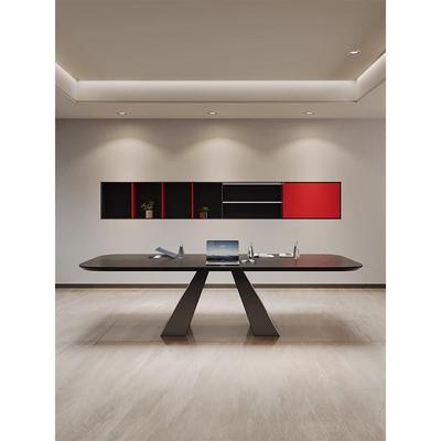 森语实木会议桌小型客厅多功能接待洽谈培训长桌椅组合轻奢高级感