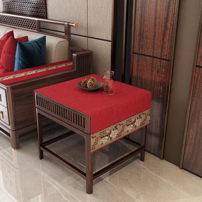 中式角几台布结婚床头柜盖布红色桌布套罩电器防尘罩装饰桌面垫