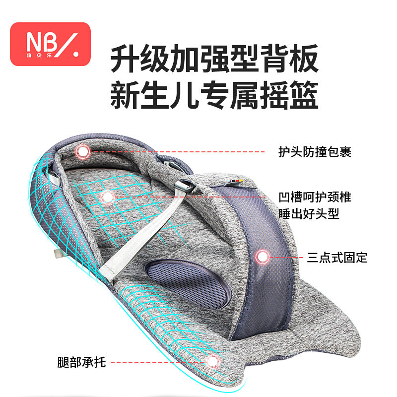 纽贝乐背带腰凳婴儿轻便四季宝宝双肩横抱娃神器小月龄前抱式坐凳