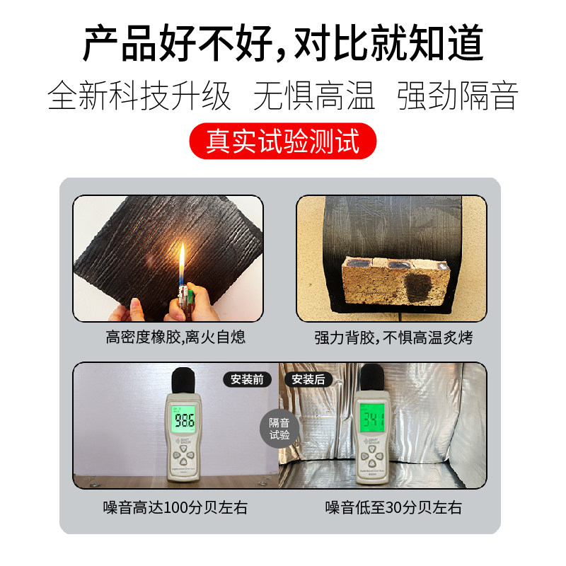 隔音棉墙体吸音门贴卧室ktv直播隔音板家用超强消音自粘隔音墙贴