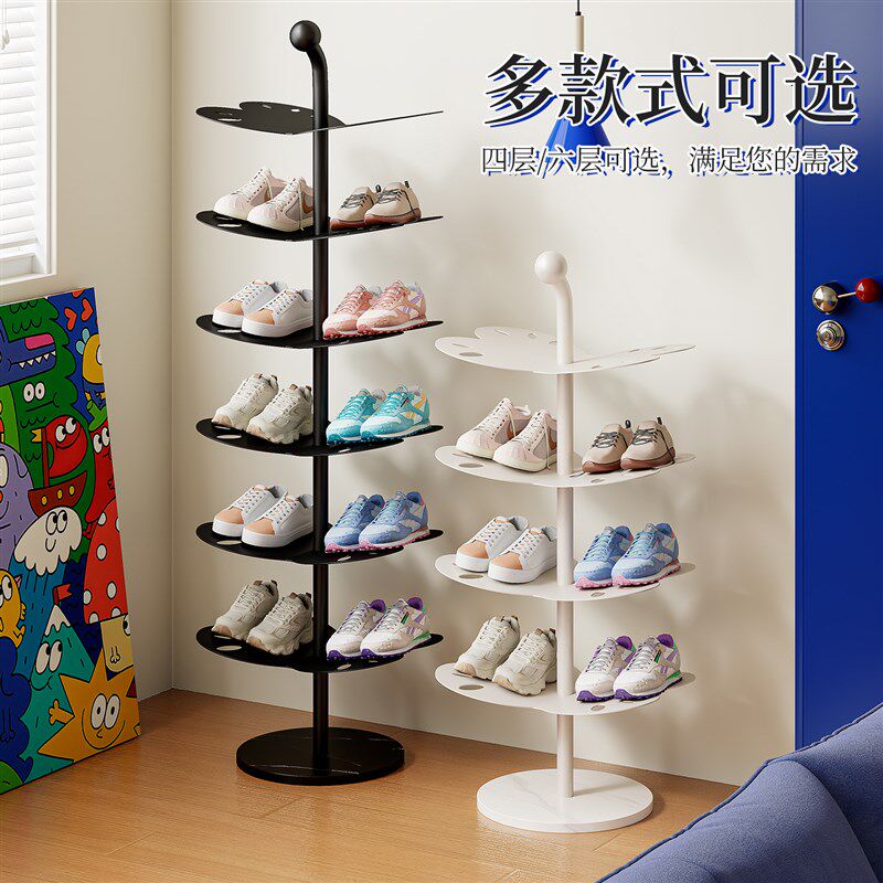创意蝴蝶鞋架家用进门口玄关多层儿童鞋架子好看简易入户小窄鞋柜