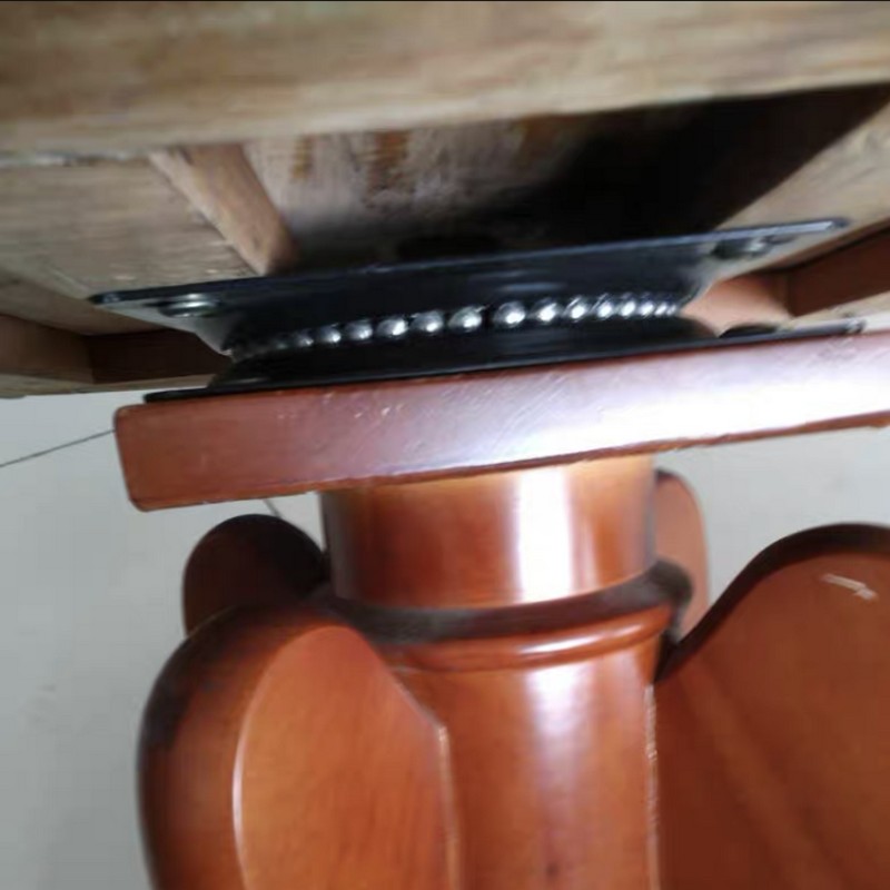 14寸转盘满珠加厚万向餐椅旋转台轴承家具方型铁转盘沙发椅子底座