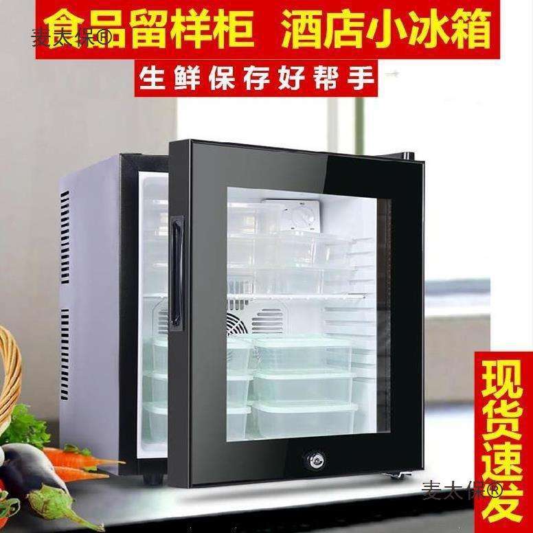 双锁餐饮小型放饮料冷柜商用饮料家用小冰箱公寓30升蛋糕留麦太保