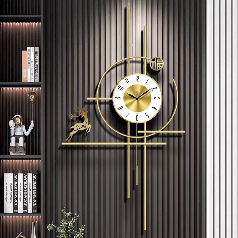 个性创意客厅时尚挂墙艺术壁饰石D英钟北欧轻奢钟表简约时钟挂钟