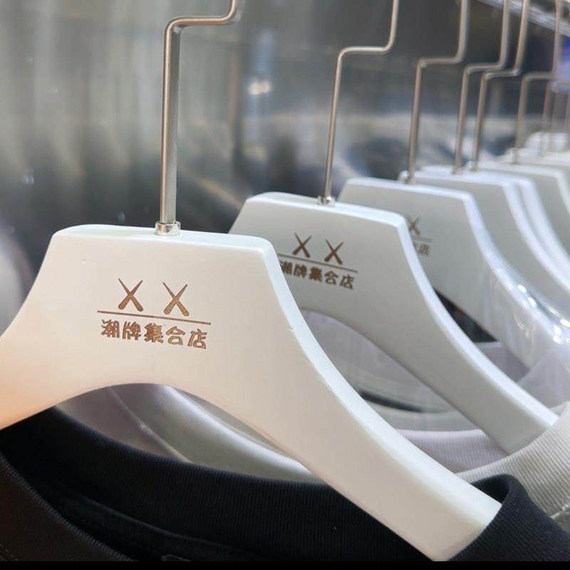 女装男装婚纱白色实木衣架衣挂服装店衣挂架防滑木头成人定制LOGO