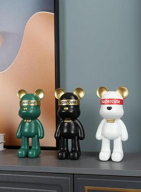 网红暴力熊无障碍豪华装饰品客厅卧室电视柜酒柜书柜孩子的房间娃