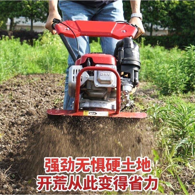 新款微耕机小型汽油家用四冲程松土水田锄M草开沟机翻地开荒旋耕