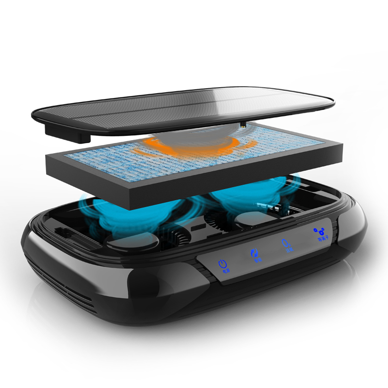 柯航过滤网太阳能车载空气净化器汽B车内活性炭HEPA滤芯除甲醛香