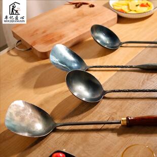 牟记匠心纯手工锻打铁锅铲锅勺无涂层锅铲健康家用老式传统厨具