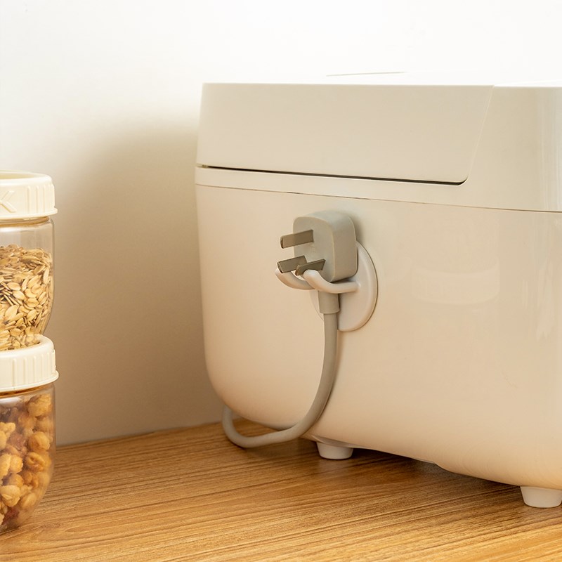 生活美学之家插线板壁挂免打w孔电源线插头支架固定器挂钩厨房JC