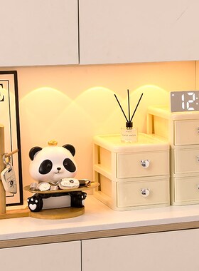 创意熊猫钥匙收纳玄关客厅摆件进门入户桌面家居装饰新居乔迁礼品