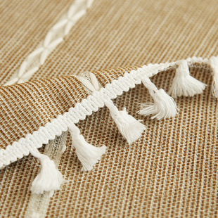 桌布棉麻加厚高级感提花盖布圆形餐桌家用圆桌布茶几桌布