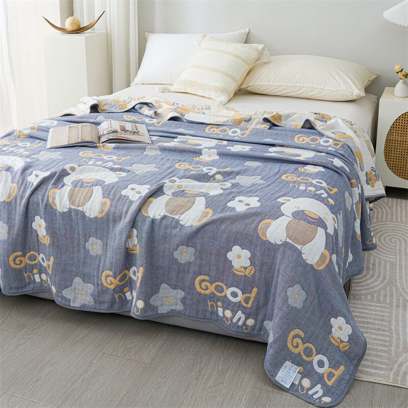 A类全棉六层纱布毛巾被纯棉夏被夏季薄款儿童空调盖毯棉纱夏凉被