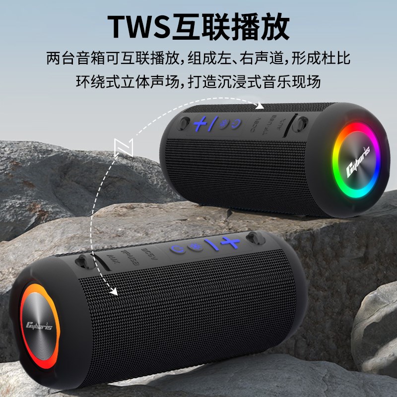 2025高音质蓝牙音响低音炮新款30w重低音无线 线户外可携式小型音