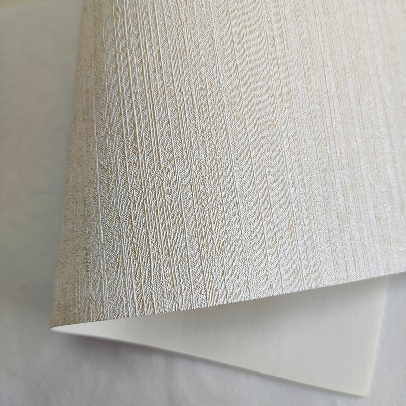 亿家壁纸素色g简约现代浮雕亚麻布纹墙纸客厅卧室浅灰色蓝色米黄