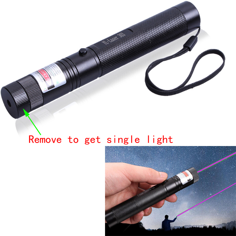 303C紫色光i激光灯手电筒电镭射教鞭售楼检测灯+电池+充电器