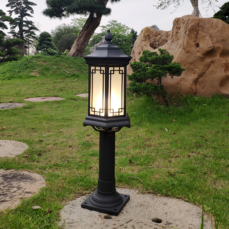 中式太阳能庭院灯户外防水草坪灯园林绿化景观R灯饰别墅后花园地