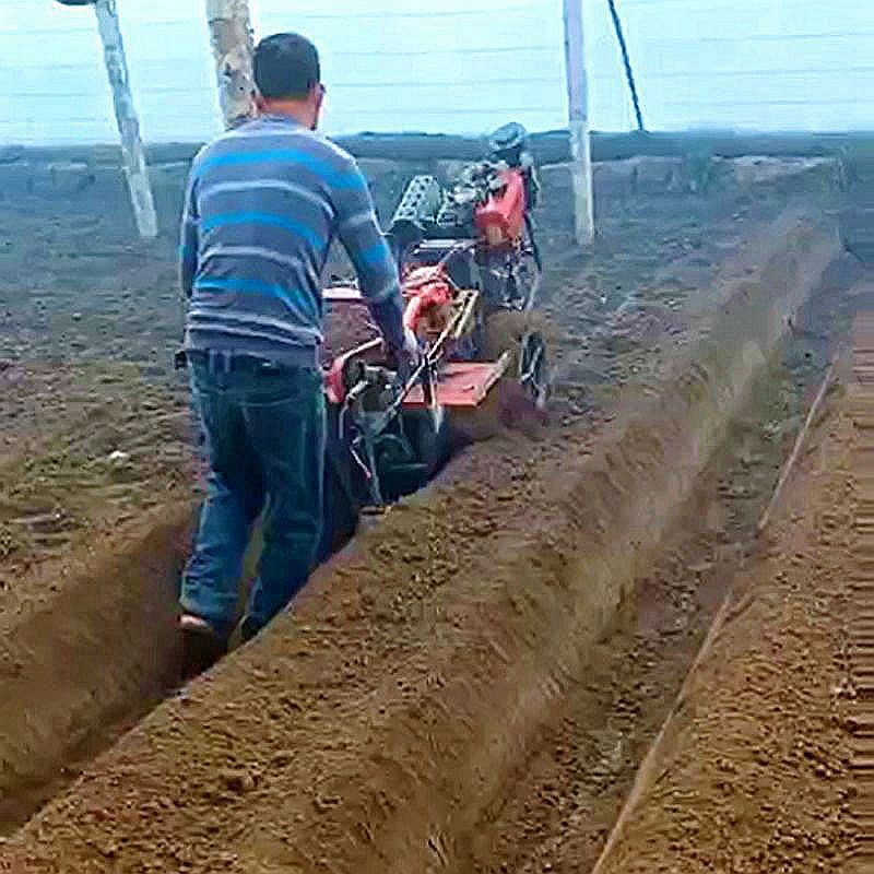 具有拍打功能的草莓起垄机蔬菜瓜果草莓起垄柴P油小型农用四驱旋