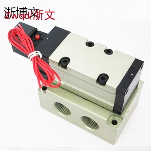 AC220V气动阀 24V 电磁阀SVF6120二位五通换向阀DC21 26V