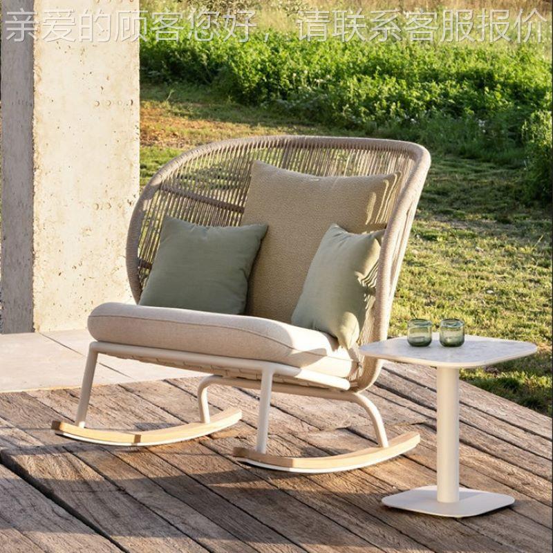 阳台藤摇编沙发日椅式椅躺椅庭院摇懒664人靠背防水防晒藤沙发防
