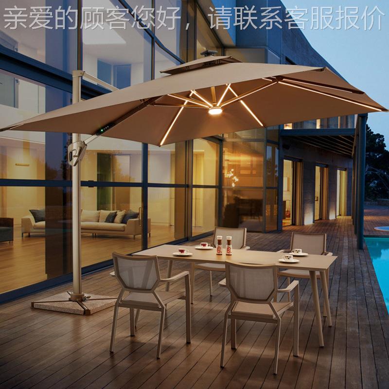 户外遮阳伞罗伞室马外台户外伞阳露天庭花园院伞露195台带灯侧立