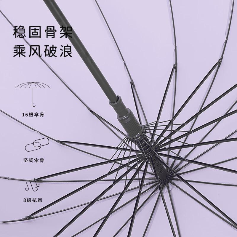 16骨男士直柄雨伞大号女自动直B杆暴雨专用双人超大长柄伞晴雨两