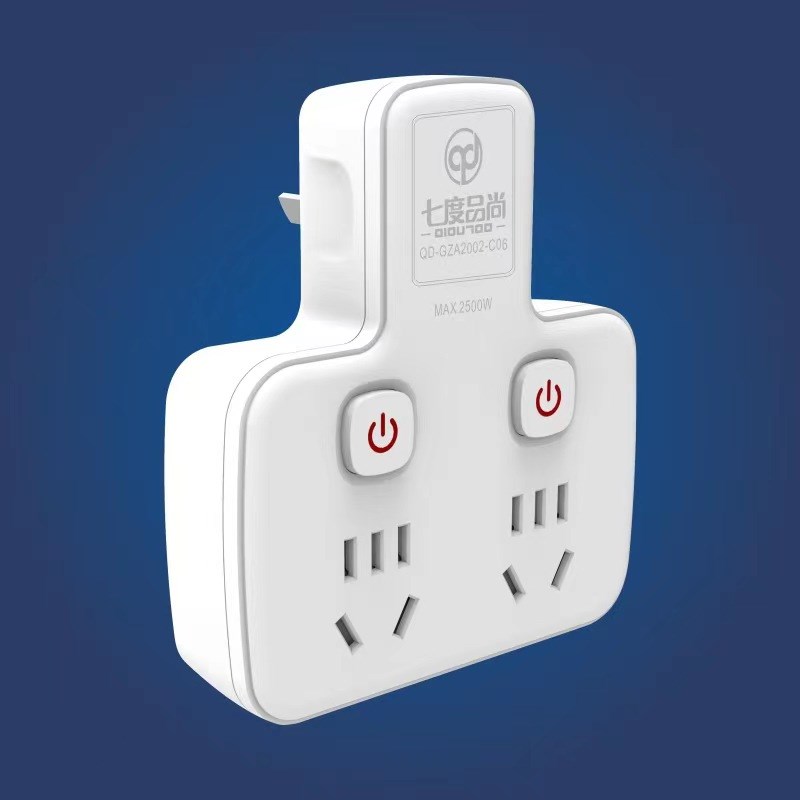 一转多插座电源插头转换器超薄z大功率多孔带开关无线扩展家用插