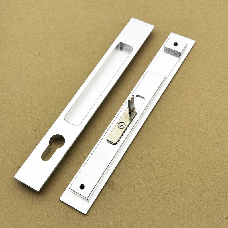 断桥铝合金推拉i门移门阳台玻璃门门锁双钩锁双面锁带钥匙钩子锁