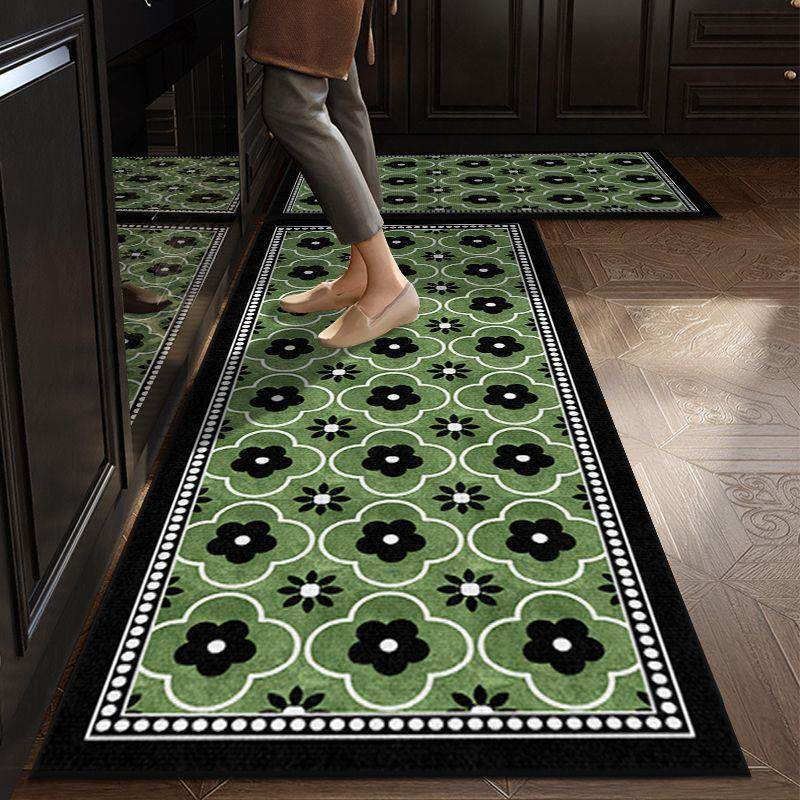 吸水吸油厨房地垫耐脏止滑脚垫家用厨房防摔地毯长条灶台垫子定制