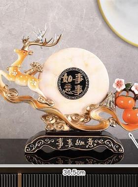 招财麋鹿流沙画沙漏摆件客