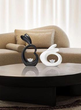 镂空兔子网红ins摆件玄关