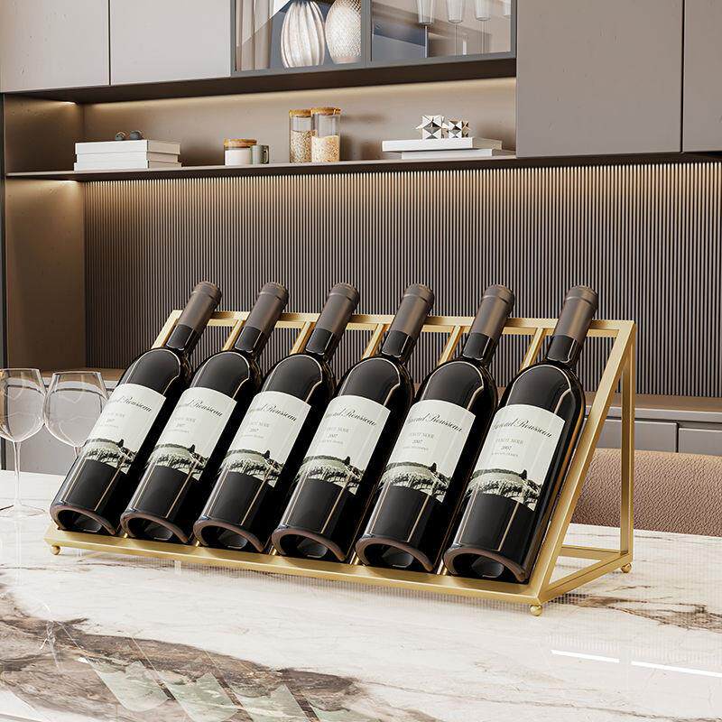 高端红酒架柜内家用桌面酒收纳斜放酒瓶架子酒架子家用客厅摆放架