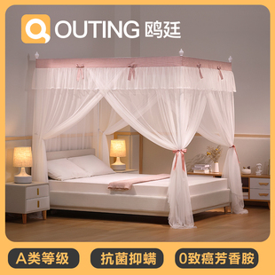 鸥廷新款 家用蚊帐卧室加厚加密支架落地公主风1.8m米床 2022免安装