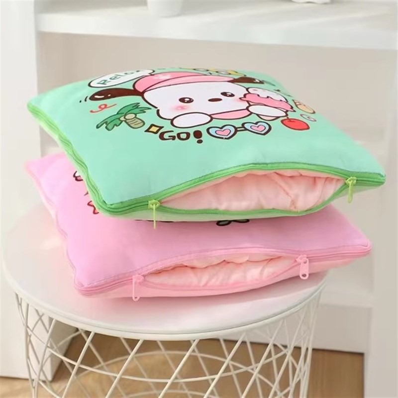 日系美乐蒂抱枕被子两用加厚办公室折叠午睡枕头毯二合一汽车靠枕