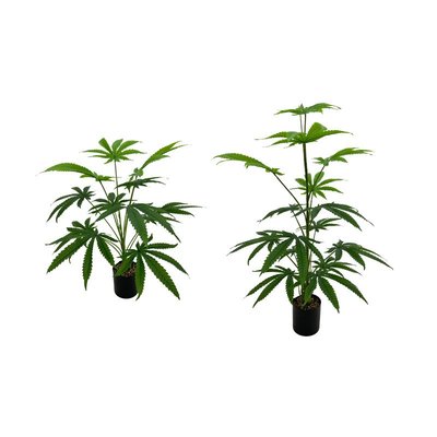 厂家 仿真大麻叶大15头影视拍摄大型盆栽绿植落地家居装饰造景
