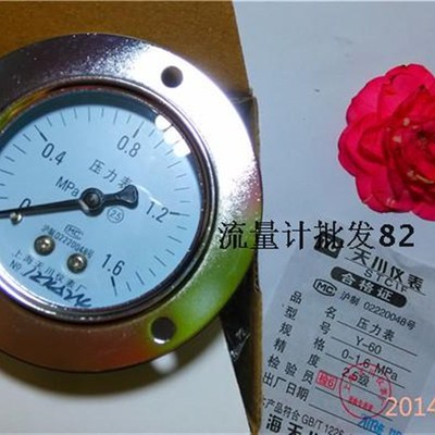 上海天川面e板轴向带边压力表Y60ZT不带边气压表水压表热卖